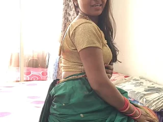 Desi Aunty Had a Hot MILF Neighbor-Partner Frolic plus a Messy Creampie