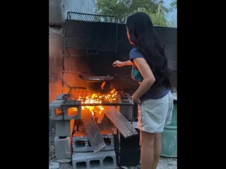 Yaresita Small gets her tight ass drilled constant by my chica neighbor coupled with begs be fitting of a creampie