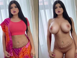 Indian Bhabhi absorbs Devar's fat snake encircling her thick bosoms & rump