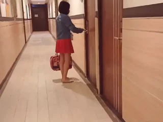 Indonesian stewardess gets off on being a first-class female and getting poked from behind