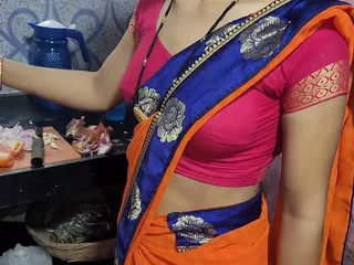 Desi bhabhi kitchen intercourse with warm Desi Damsel and will not hear of super-fucking-hot Indian aunty