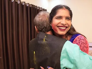 Tejashwini's Indian stepdaughter gets a hardcore punishment in the air a wild 69 orgy