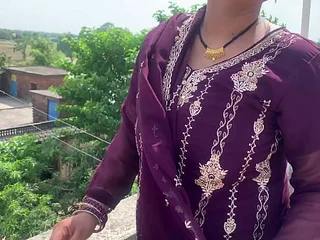 Indian Bhabhi's cock-squeezing slit and rearwards get a plugged up fuckin' wits Indian Junnu's immense man meat
