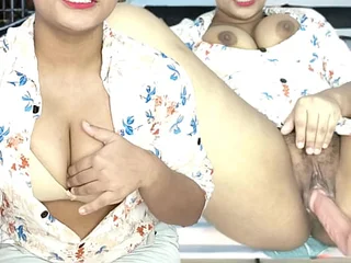 Mona Ji and Vikash apportionment steamy asian anal operation with dirty greet & pee splattering