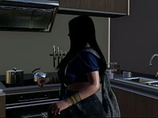 Watch Nasty Devar's massive dildo destroy Desi Savita Bhabhi's pussy in a dissipated threesome