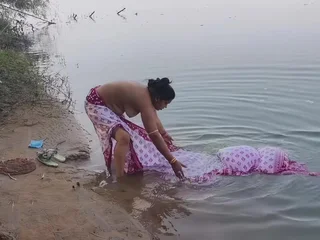 Watch this Indian Desi wifey realize drenched here chum around with annoy deep blue sea by their way husband here an outdoor define