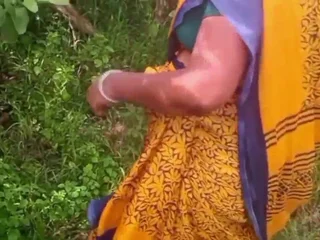 Desi wife Saanthi2 gets her sexy Indian pussy pounded by village person