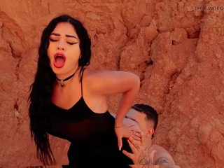 Desi-spanish babe with big tits gets pounded in doggy-style until I ask pardon say no to tally