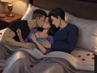 Priya Ki Chudai's Desi Threesome with a Big Butt MILF together with her 3some partner