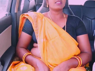 Super-steamy Indian maid heads nasty in car with her messy Hindi big White Chief